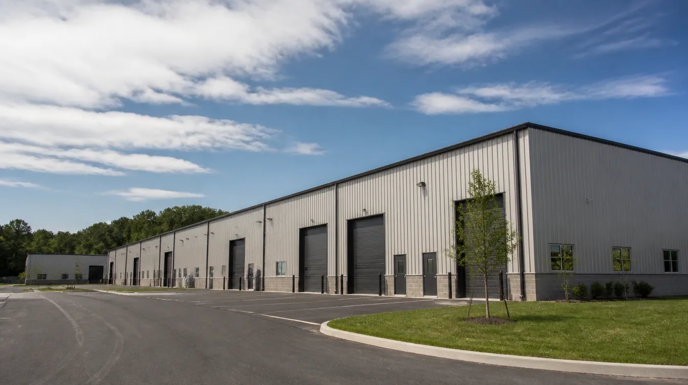 A small Delaware industrial park of single storey commercial units