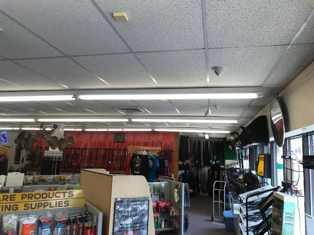Benson's Gunshop, before the LED upgrade, photo 1