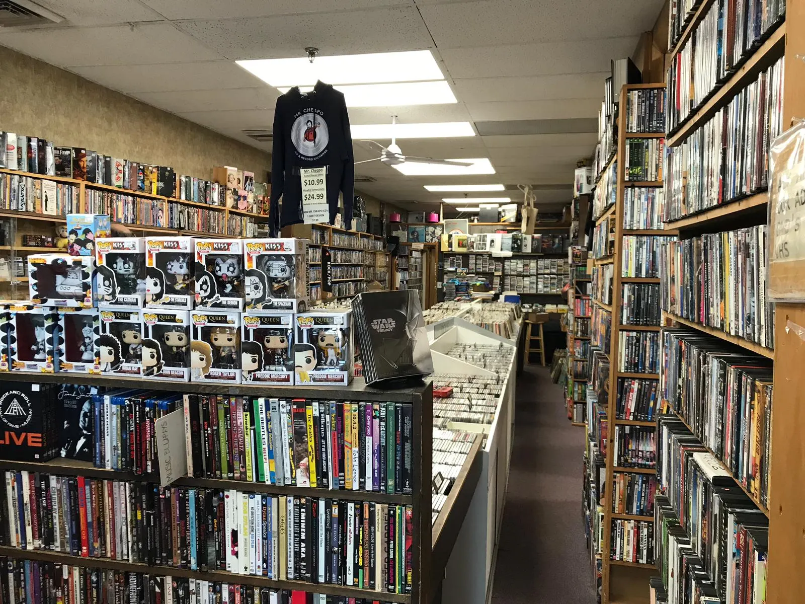 Mr. Cheapo CD & Record Exchange, after the LED upgrade