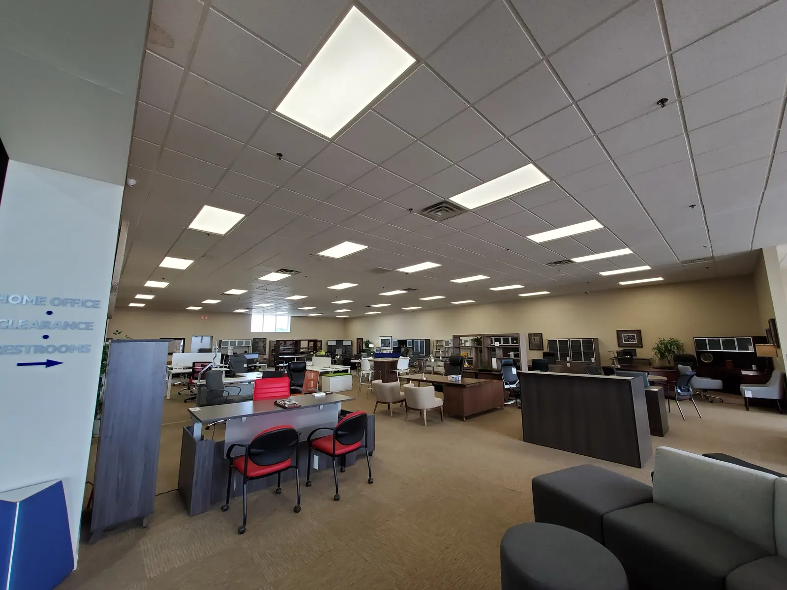Office Furniture Direct, after the LED upgrade