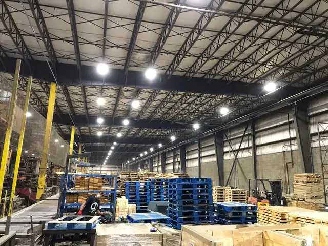 Pallets R Us, Bellport, after the LED upgrade