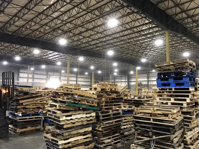 Pallets R Us, Bellport, after the LED upgrade, photo 3