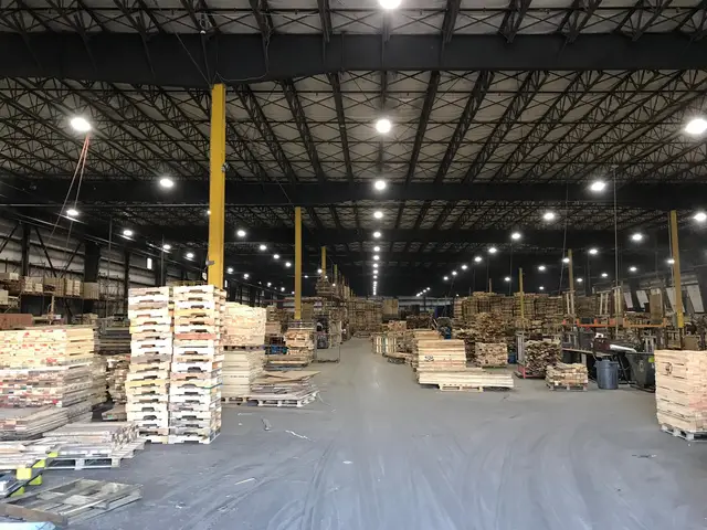 Pallets R Us, Bellport, after the LED upgrade, photo 4